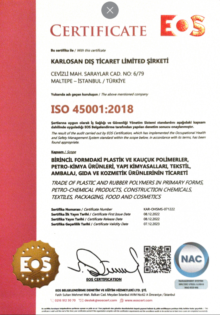 TSE Sertifikası 1